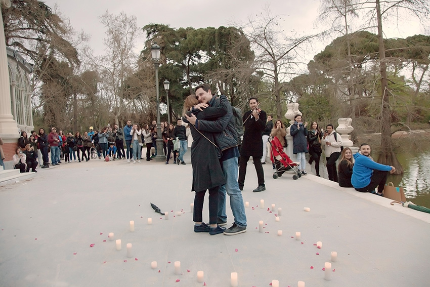 Wedding proposal in Madrid