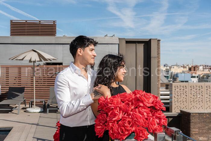 Proposal in Madrid / Photo via Natalia Ortiz Events